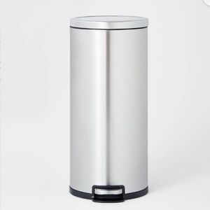 NIB Brightroom Silver Step Trash Can - Sleek Pedal Bin 30ML